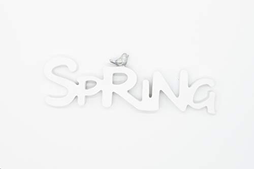 Heitmann Deco Polyresin Schriftzug Spring Wei Fr Hlingsdeko