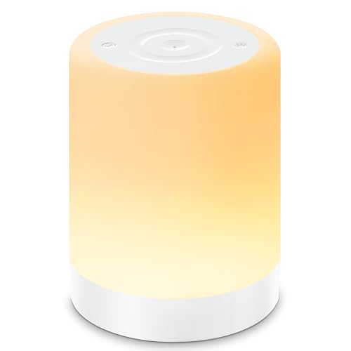 Auxmir Nachttischlampe Nachtlicht Touch Dimmbar 3000mah Tischlampe Kabellos