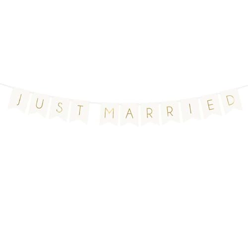 Partydeco Hochzeit Banner Mit Just Married Inschrift Braut