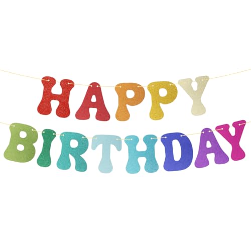 Happy Birthday Girlande Glitzer Happy Birthday Banner Geburtstag