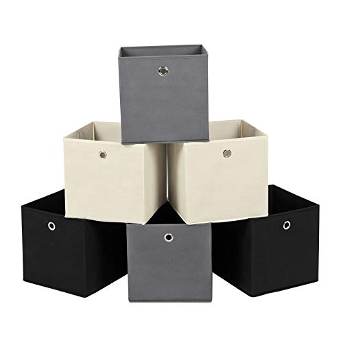 Songmics Aufbewahrungsbox 6er Set Faltbare Stoffbox Faltbox Aus