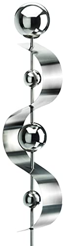 Kobolo Gartenstecker Gartenstab Edelstahl Silber Blumenstecker Dekostecker Snake