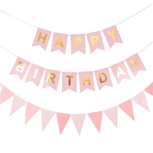 Tourima Geburtstagsdeko Set Happy Birthday Girlande Mit Wimpelkette