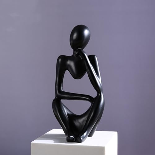 Denker Skulptur Aus Kunstharz Abstrakte Kunstfiguren B Cherregal