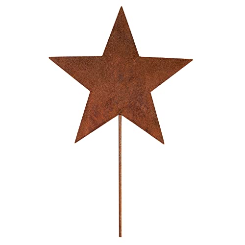 Deko Kind Rostiger Stern Zum Stecken 18x18cm Wetterbest
