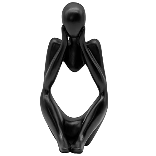 Amjkeji Wohnkultur Schwarzenker Harz Statue Deko Abstrakte Skulptur