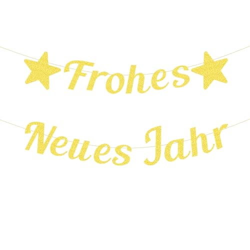 Silvester Deko 2026 Neujahrs Dekoration Girlande Banner Frohes