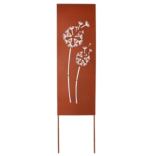 Unus Gartenstecker Pusteblumen Gartenschild Aus Metall In Rostoptik
