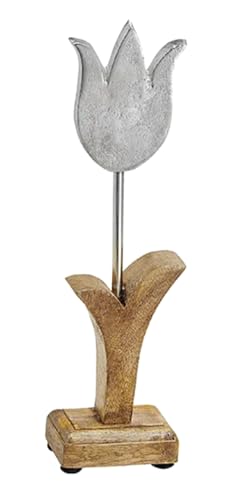 Tempelwelt Deko Figur Tulpe Blume 26 Cm Aluminium