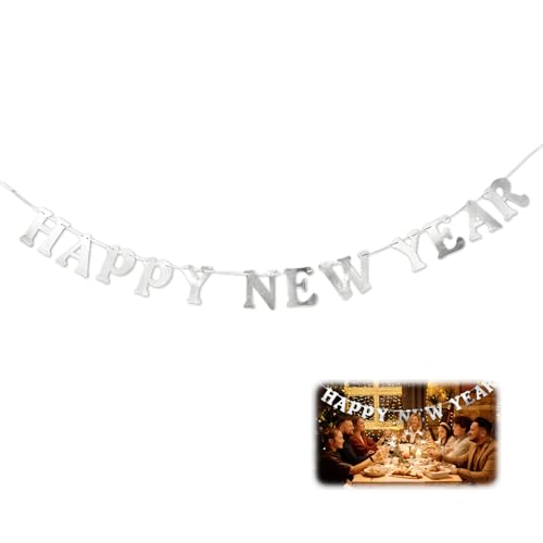 Happy New Year Girlande 2026 Silvester Deko 2026