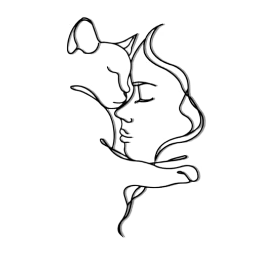 Pzuryhg Moderne Sthetische Wandkunst Metall Wandkunst Katzen Metall