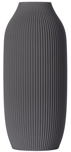 3d Vase Dekovase Stella L 30cm Bodenvase Dunkelgrau