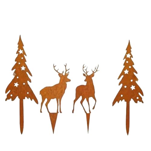 Klinna 4er Set Gartenstecker Hirsch Als Reh B