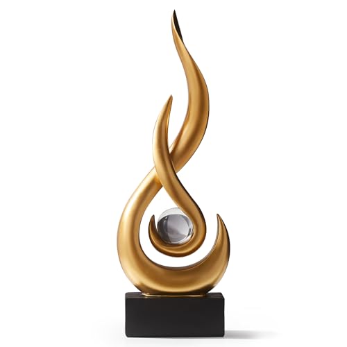 Lnxmes Schwarze Flamme Skulpturen Dekor F R Wohnzimmer