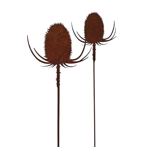 Bornh Ft Gartenstecker Distel Aus Edelrost 2er Set