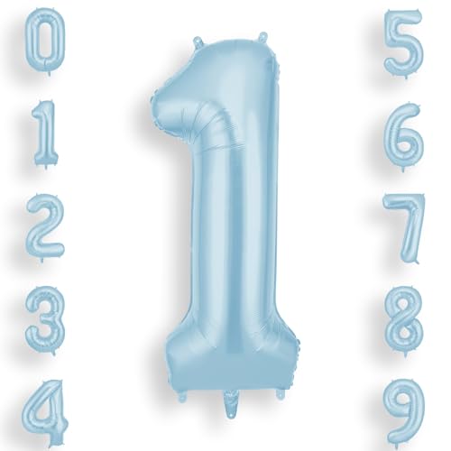 Aoosu Zahlen Luftballon Geburtstag 1 Blau 40 Zoll