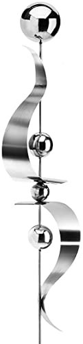 Kobolo Gartenstecker Blumenstecker Dekostecker Twin Edelstahl Silber 120
