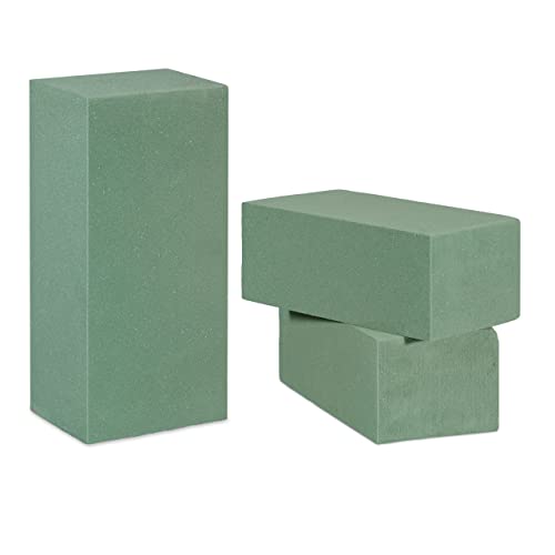 Relaxdays Steckschaum F R Frischblumen 3er Set Steckziegel