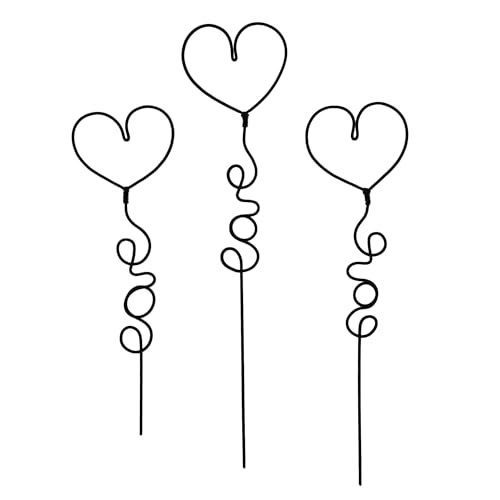 Unus Gartenstecker Set Herzen Klein 3er Set Aus