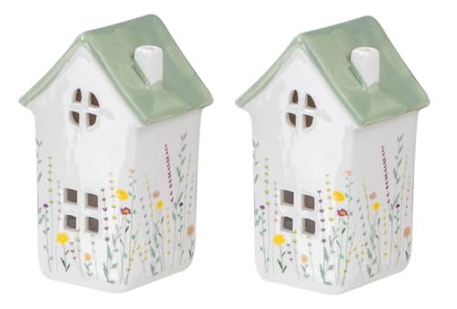 2er Set Windlicht H User Gr N Porzellan