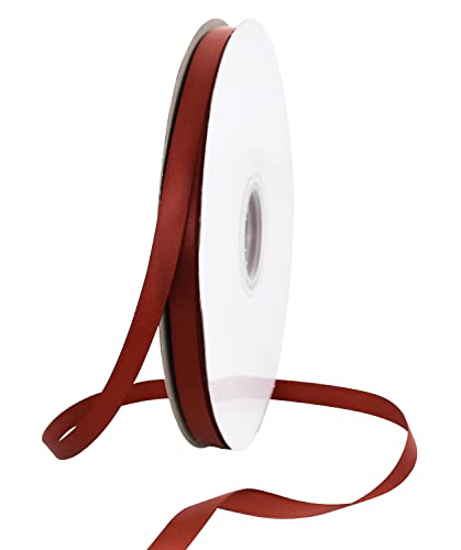Toniful Satinband Rostrot 10mm 91 Meters Dekoration Geschenkband