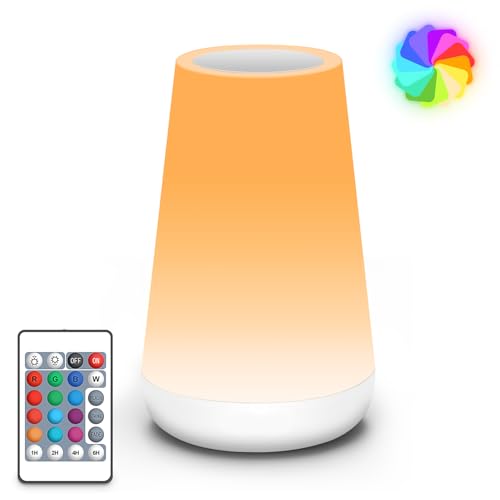 Auxmir Nachttischlampe 5 Modi Rgb Farbwechsel 2500mah Nachtlicht