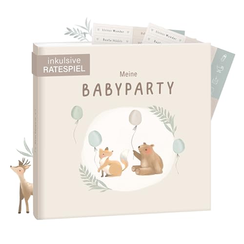 Mintkind G Stebuch Meine Babyparty Beige Babyparty Geschenk