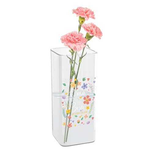Blumenvase Oma Blumenvase Mit Gravur Glasvase Mit Blumenherz