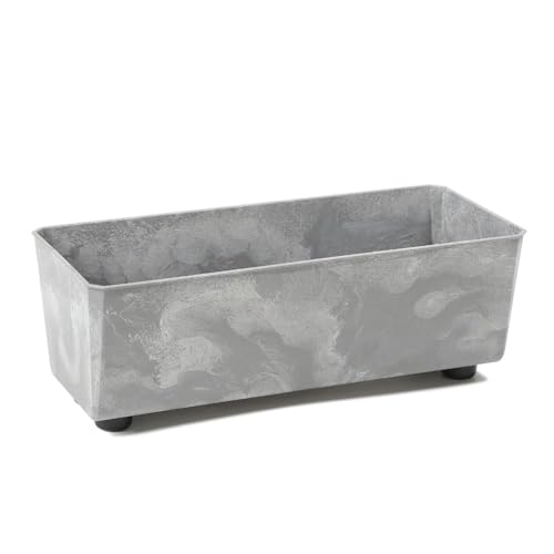 Lamela Rechteckiger Pflanzkasten Mit Eleganten F En Grauer