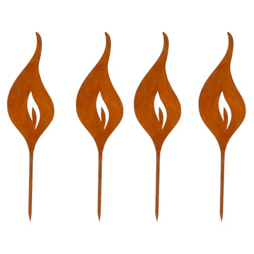 Storm S Gartenzaubereien Rost Deko Flamme 4er Set
