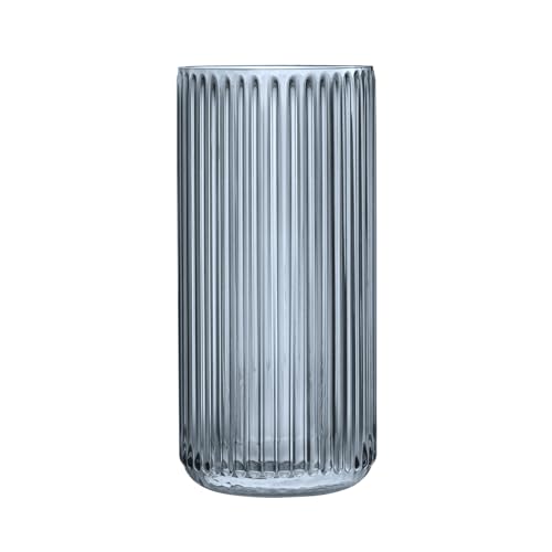 Navaris Glasvase Geriffelt Gro 25cm H He 11