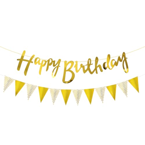 Hukuma Happy Birthday Girlande Glitter Happy Birthday Banner