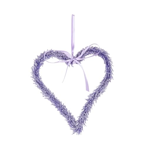 Heitmann Deco Reisigkranz Als Herz Lila T Rkranz