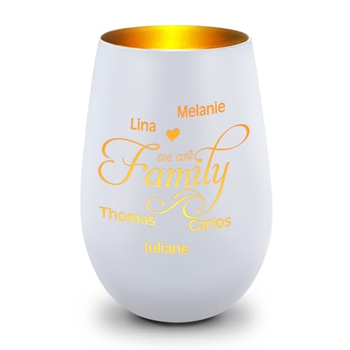 Gravurzeile Deko Windlicht Aus Glas Mit Gravur We