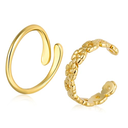Mikovivi 2 Stk Goldene Zehenringe Verstellbar Offene Zehenringe