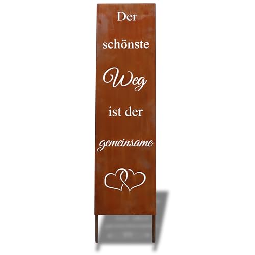 Rostikal Gartenschild 55 Cm Romantisches Edelrost Spruchschild Zum