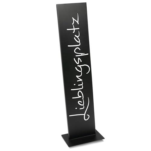 Rostikal Lieblingsplatz Deko Schild Schwarz 71 Cm Handgefertigte