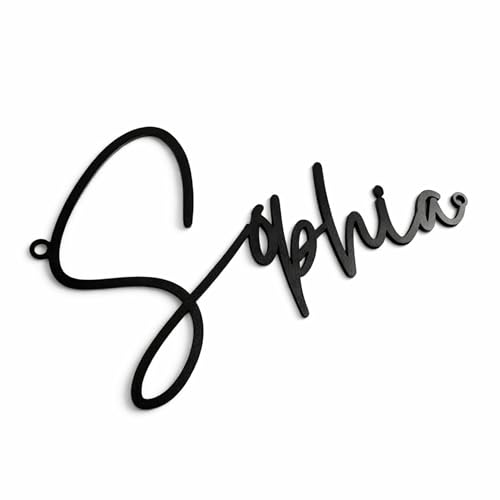 Personalisiertes Metallschild Mit Namen Metallwort Individueller Schriftzug Aus