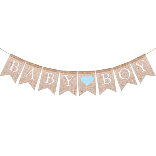Hekoujiub Baby Boy Banner Gender Reveal Party Deko