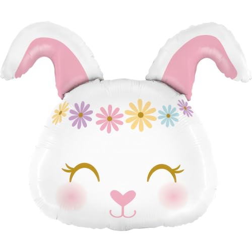 Hasen Folienballon 59x51 Cm Niedlicher Bunny Luftballon Mit