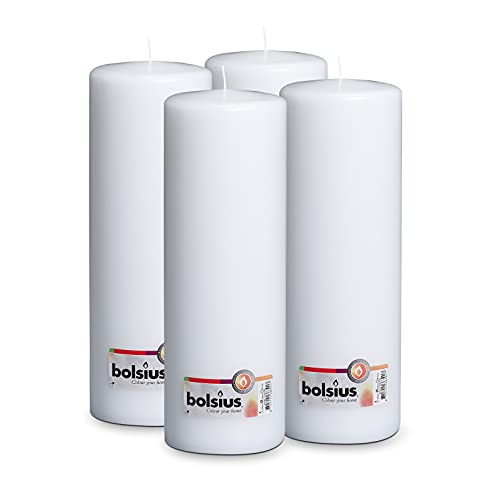 Bolsius Glatte Stumpenkerzen Wei 30 X 10 Cm