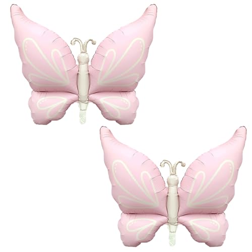 Dazzjoy 2 Stk Schmetterling Luftballon Rosa Xxl Schmetterlinge