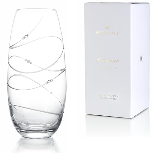 Brilant Serpent Glasvase Elegante Blumenvase Deko Glas Mit