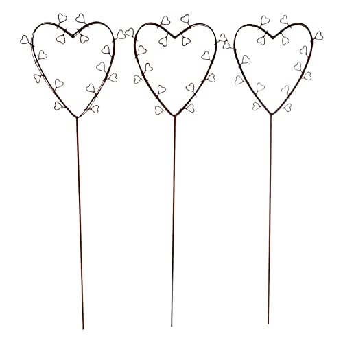 Gartenstecker Deko Herzen 3er Set Zum Stecken In
