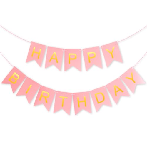 Happy Birthday Girlande Rosa Girlande Geburtstag 5 Meter