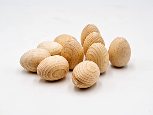 Jowe 10er Set Holzeier Diy Ostern Hochwertige Osterdekoration