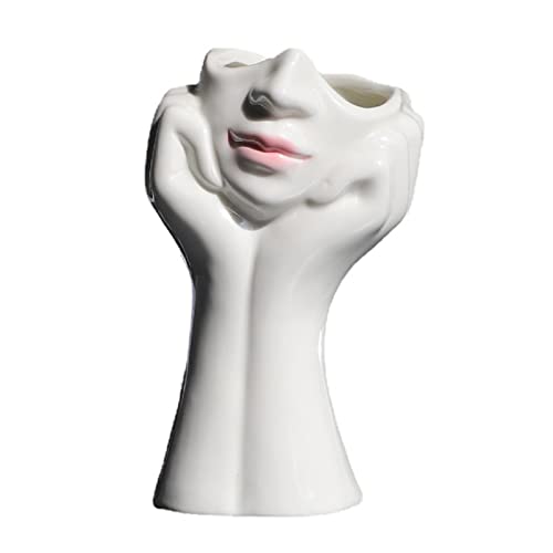 Yundxi Keramik Gesicht Vase Blumenvase Minimalistischen Stil Keramikvasen