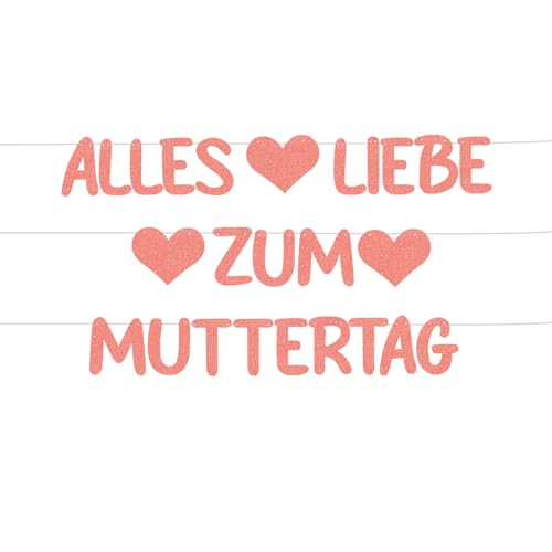 Alles Liebe Zum Muttertag Party Girlande Glitzernder H