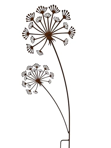 Gartenstecker Pusteblume Aus Edelrost Gartendekoration F R Beete