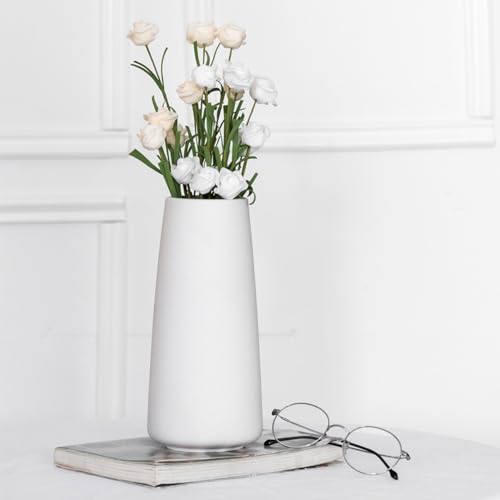 Keramikvase 25cm Blumenvase Wei Minimalistischer Modernes Pampasgras Vase